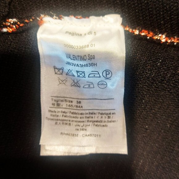 Valentino Spa Collection, Pull-On, Black, White, & Copper Mini Skirt - Size XS - Picture 7 of 7